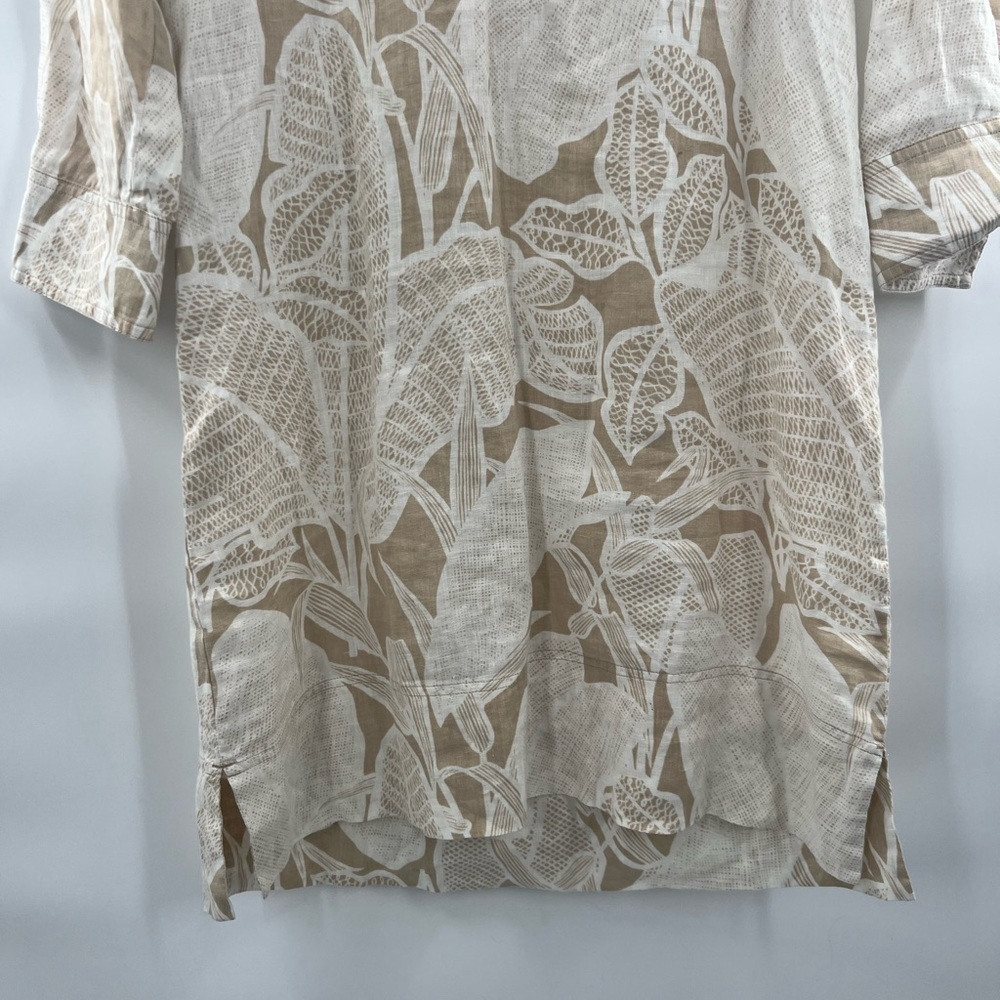 Tommy Bahama 100% Linen Tropical Leaf Print Shirt Dress Tunic XS - Picture 5 of 13